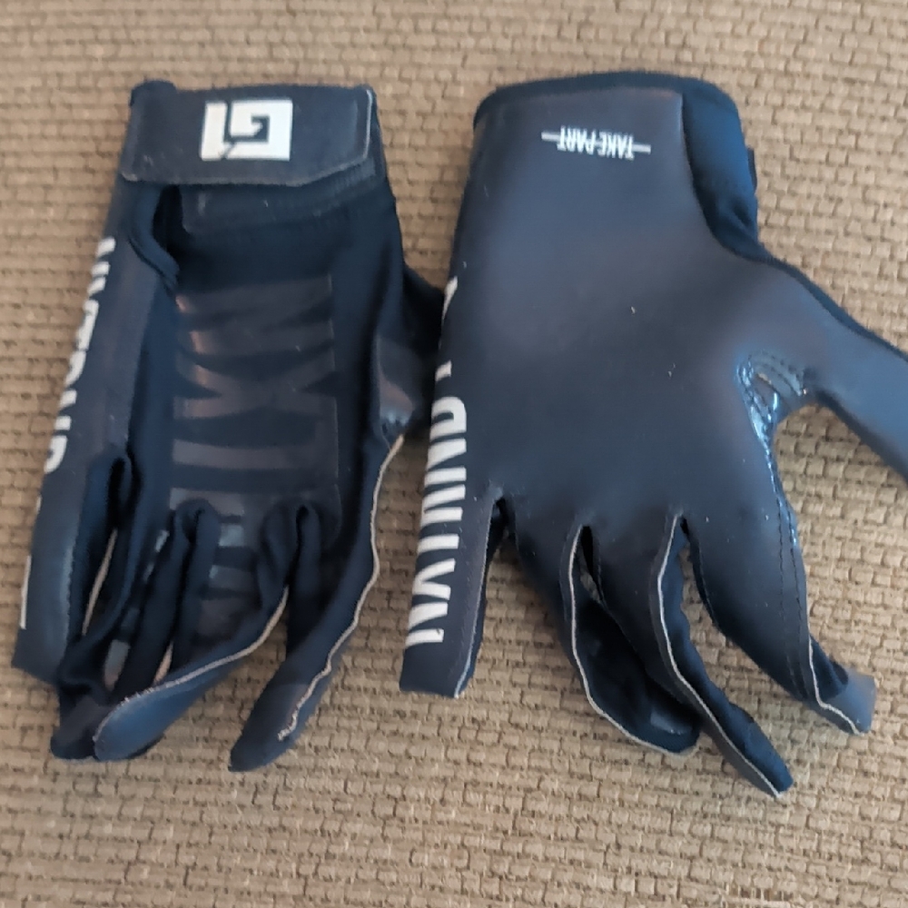 Kids Navy Blue Football Gloves